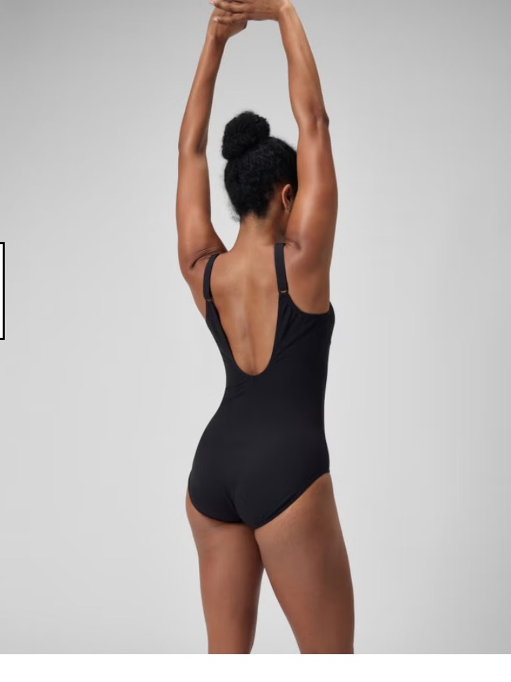 Speedo Black Scoop Neck One-Piece Swimsuit